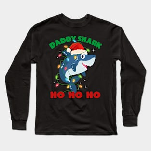 Daddy Shark Ho Ho Ho Christmas Long Sleeve T-Shirt